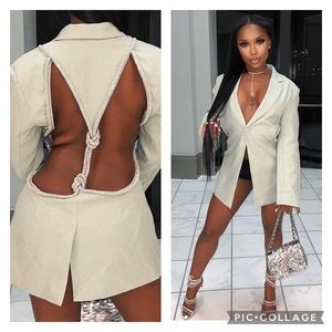 RHINESTONE T-STRAP BLAZER FULLY LINED